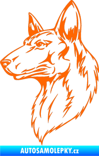 Samolepka Pes 019 levá Fluorescentní oranžová