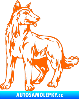 Samolepka Pes 026 levá Fluorescentní oranžová