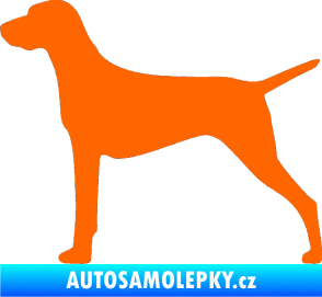 Samolepka Pes 052 levá Ohař Fluorescentní oranžová