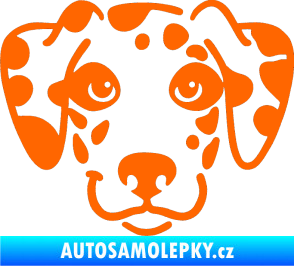 Samolepka Pes 064 Dalmatin Fluorescentní oranžová