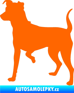 Samolepka Pes 075 levá Pražský krysařík Fluorescentní oranžová