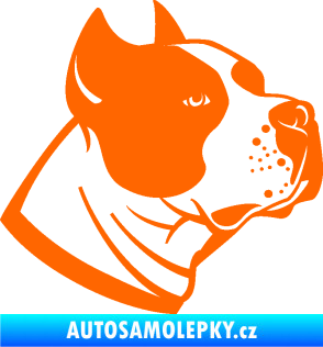 Samolepka Pes 081 pravá Stafordširský bulteriér Fluorescentní oranžová