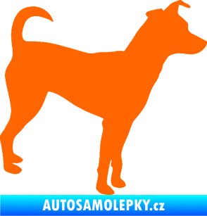 Samolepka Pes 100 pravá Pražský krysařík Fluorescentní oranžová
