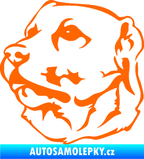 Samolepka Pes 104 levá Labrador Fluorescentní oranžová