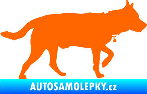 Samolepka Pes 121 pravá německý ovčák Fluorescentní oranžová