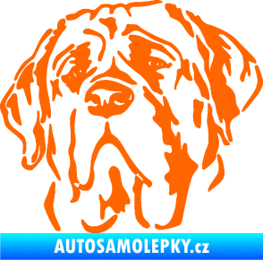 Samolepka Pes 125 levá anglický mastif Fluorescentní oranžová