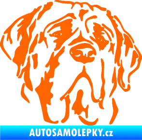 Samolepka Pes 125 pravá anglický mastif Fluorescentní oranžová