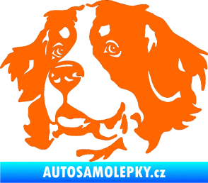 Samolepka Pes 131 levá bernský salašnický pes Fluorescentní oranžová
