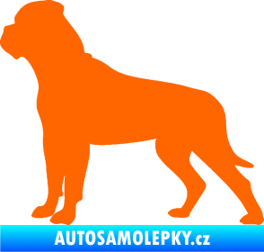 Samolepka Pes 150 levá bullmastif Fluorescentní oranžová