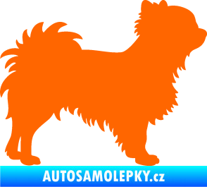 Samolepka Pes 156 pravá čivava Fluorescentní oranžová