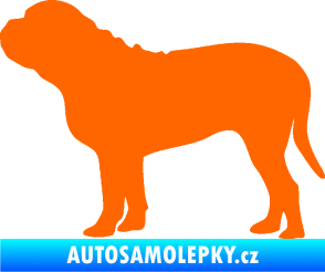 Samolepka Pes 170 levá Bordeauxská doga Fluorescentní oranžová
