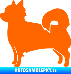 Samolepka Pes 173 levá čivava Fluorescentní oranžová