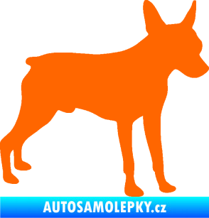 Samolepka Pes 178 pravá pražský krysařík Fluorescentní oranžová