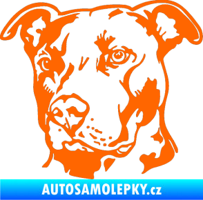 Samolepka Pes 198 pitbull levá Fluorescentní oranžová