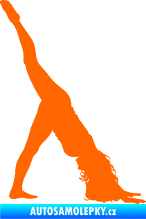 Samolepka Pilates 001 pravá Fluorescentní oranžová