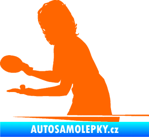 Samolepka Ping pong 005 levá Fluorescentní oranžová