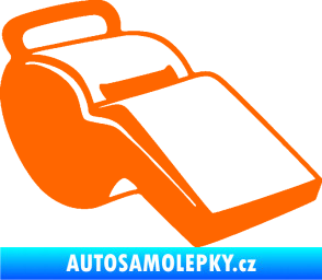Samolepka Píšťalka 001 pravá Fluorescentní oranžová