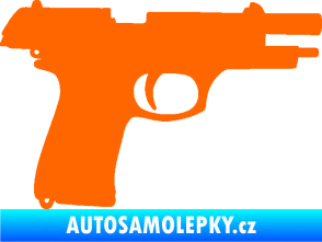 Samolepka Pistole 004 pravá Fluorescentní oranžová