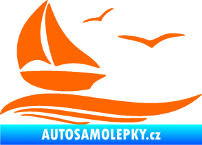 Samolepka Plachetnice 002 levá Fluorescentní oranžová