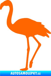 Samolepka Plameňák 001 levá Fluorescentní oranžová