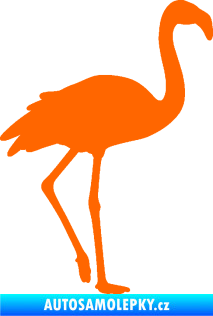 Samolepka Plameňák 001 pravá Fluorescentní oranžová