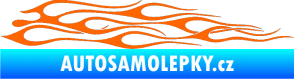 Samolepka Plameny 003 Fluorescentní oranžová