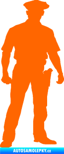 Samolepka Policajt 002 pravá Fluorescentní oranžová