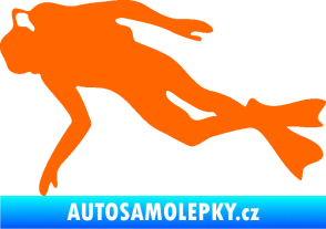 Samolepka Potápěč 002 levá Fluorescentní oranžová