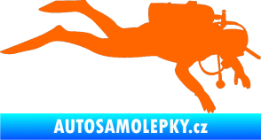 Samolepka Potápěč 003 pravá Fluorescentní oranžová