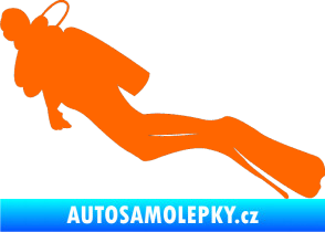 Samolepka Potápěč 005 levá Fluorescentní oranžová
