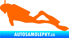Samolepka Potápěč 009 levá Fluorescentní oranžová