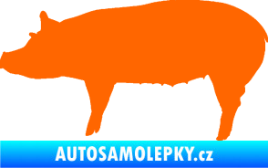 Samolepka Prase 002 levá Fluorescentní oranžová