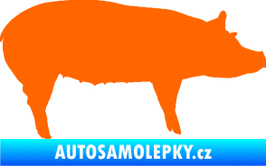 Samolepka Prase 002 pravá Fluorescentní oranžová