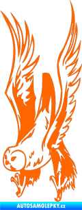 Samolepka Predators 019 levá sova Fluorescentní oranžová