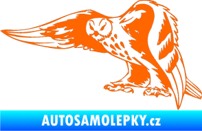 Samolepka Predators 094 levá sova Fluorescentní oranžová