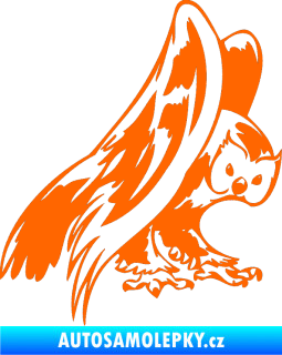 Samolepka Predators 097 pravá sova Fluorescentní oranžová