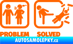 Samolepka Problem? Solved 001 Fluorescentní oranžová