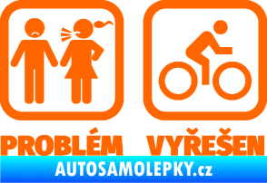 Samolepka Problém? Vyřešen 004 Fluorescentní oranžová