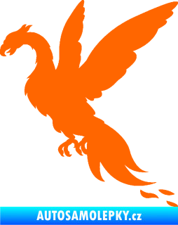 Samolepka Pták Fénix 001 levá Fluorescentní oranžová