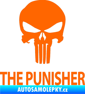 Samolepka Punisher 002 s nápisem Fluorescentní oranžová