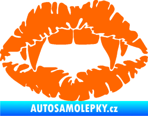 Samolepka Pusa 005 upíří polibek Fluorescentní oranžová