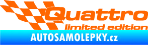 Samolepka Quattro limited edition levá Fluorescentní oranžová