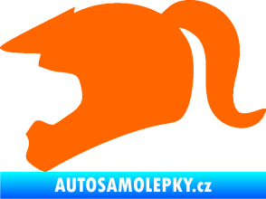 Samolepka Racing girl levá helma Fluorescentní oranžová