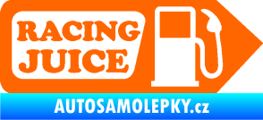Samolepka Racing juice symbol tankování Fluorescentní oranžová