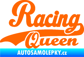 Samolepka Racing Queen nápis Fluorescentní oranžová
