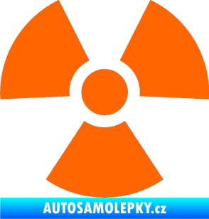 Samolepka Radioactive 001 radiace Fluorescentní oranžová