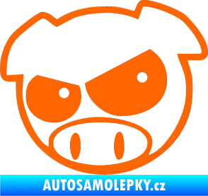 Samolepka Rally pig 002 levá Fluorescentní oranžová