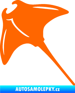 Samolepka Rejnok 004  levá manta Fluorescentní oranžová