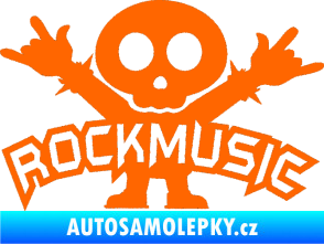 Samolepka Rock music fanda Fluorescentní oranžová
