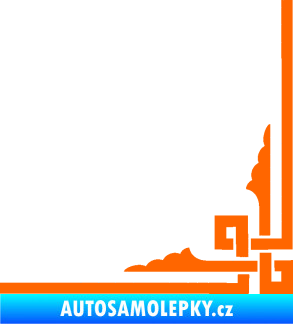 Samolepka Rohová samolepka 003 levá Fluorescentní oranžová